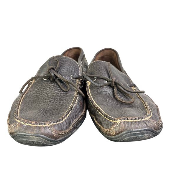LL‎ Bean Moccasins Boat Deck Shoes Mens 14ee Dark Brown Classic Leather Loafers main image 4